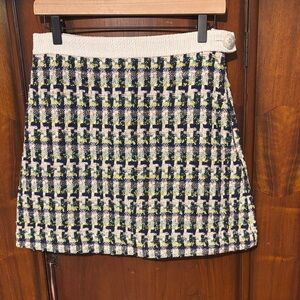 Kate Spade Stylish Black and White Houndstooth Skirt NWOT defaced
